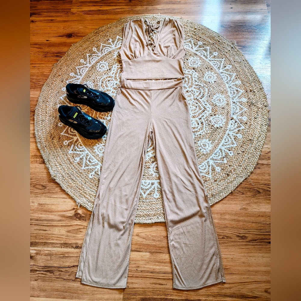 Tan Pants and Top Coord Set Livi by Olivia Rae